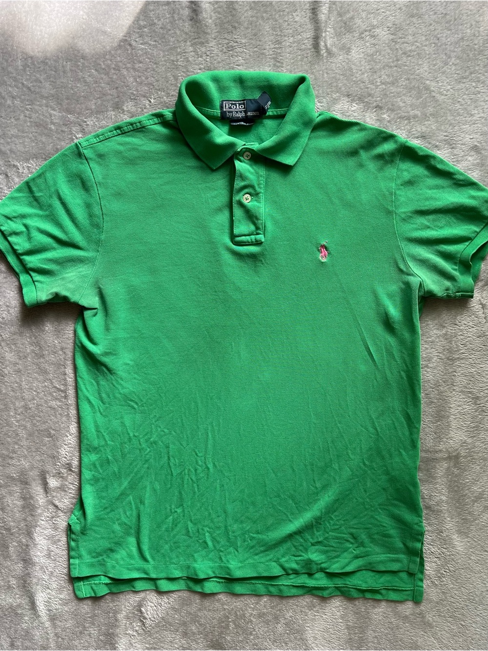 Vintage Polo Ralph Lauren Kids Green Polo Shirt Size M
